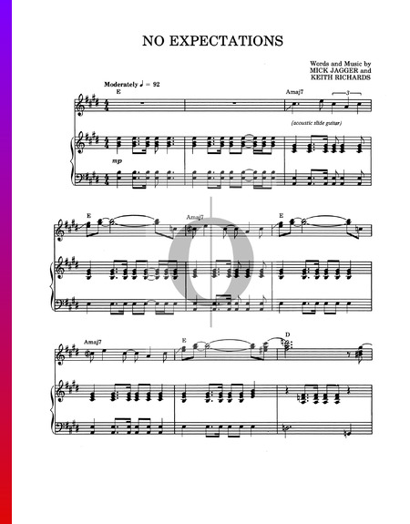 No Expectations Sheet Music