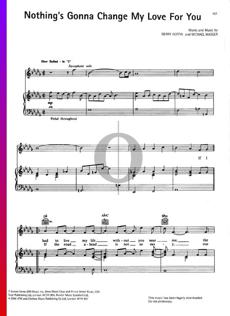 Nothing's Gonna Change My Love For You Musik-Noten