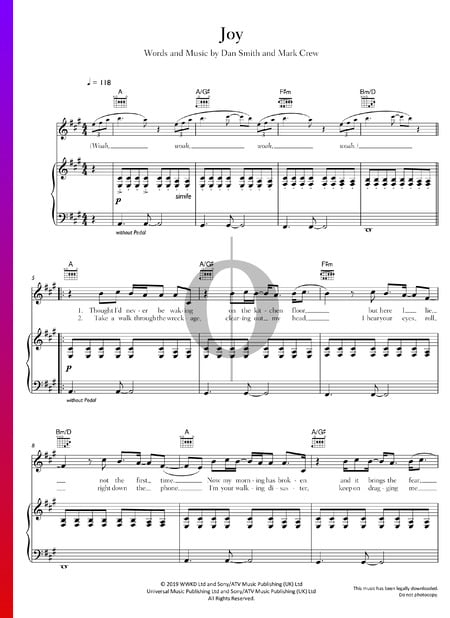 Joy Sheet Music
