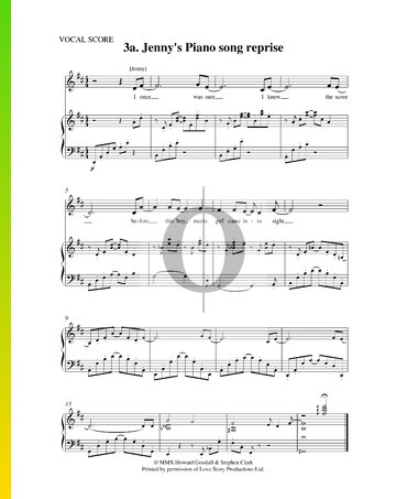 Jenny's Piano Song (Reprise) Sheet Music