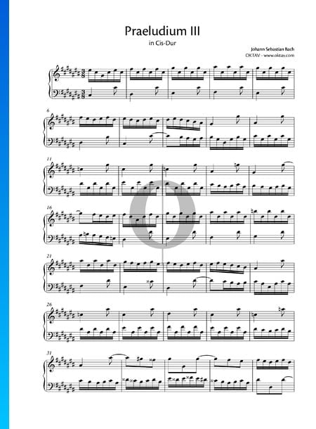Prélude 3 Do dièse Majeur, BWV 848
