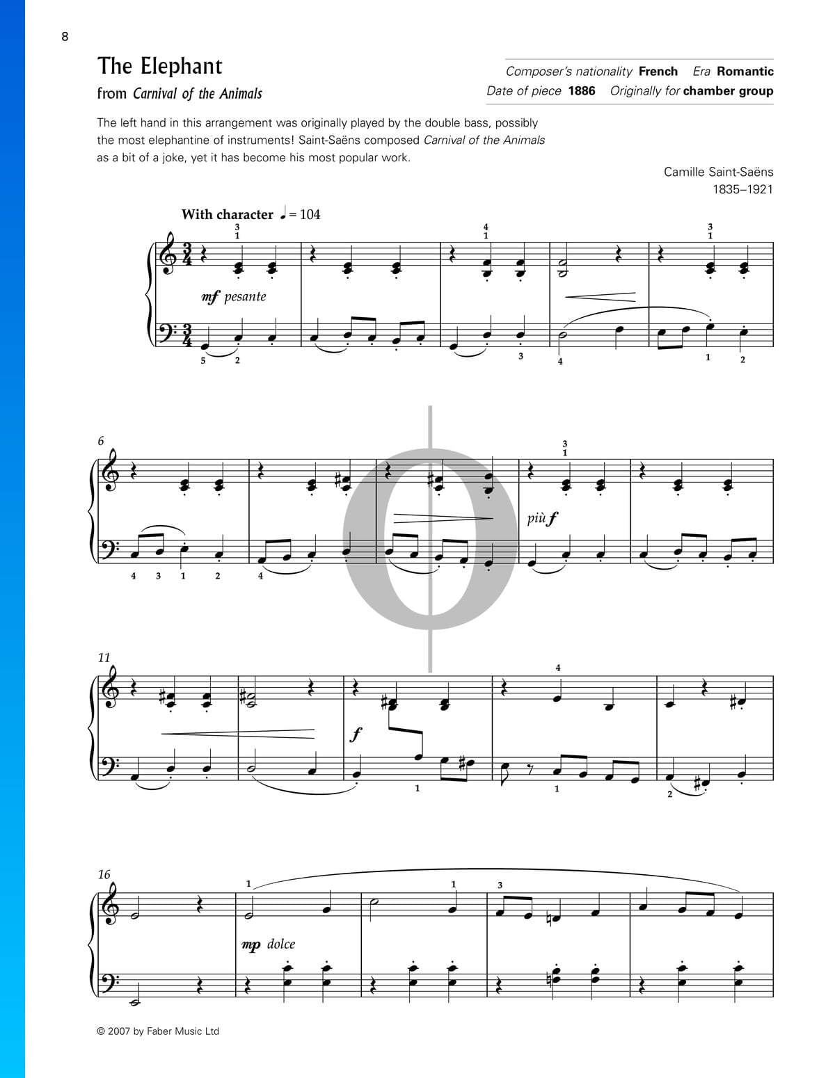 the-carnival-of-the-animals-the-elephant-sheet-music-piano-solo