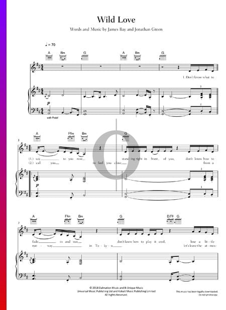 Wild Love Musik-Noten