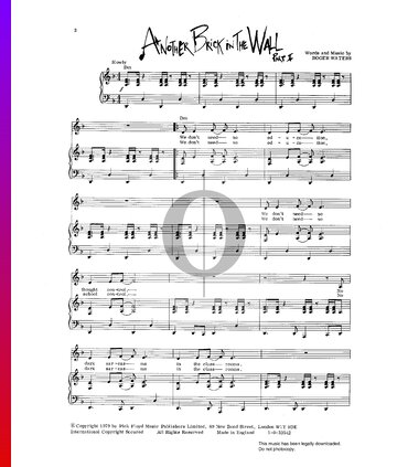 Another Brick In The Wall Sheet Music