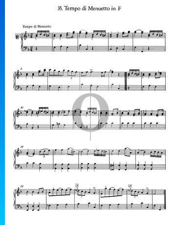 Tempo di Menuetto in F-Dur, Nr. 35 Musik-Noten