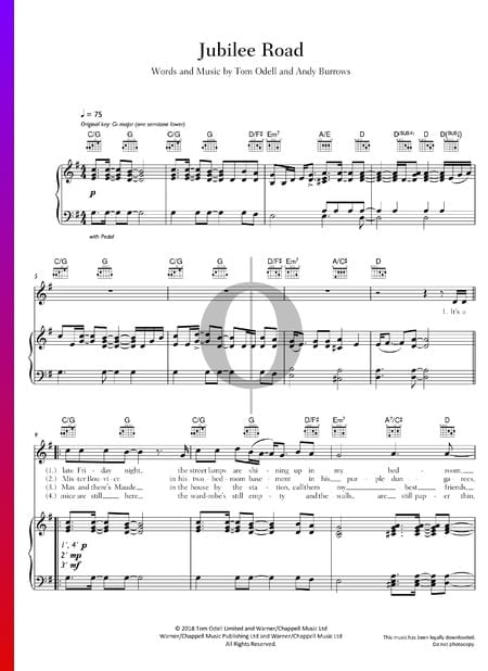 Jubilee Road Musik-Noten