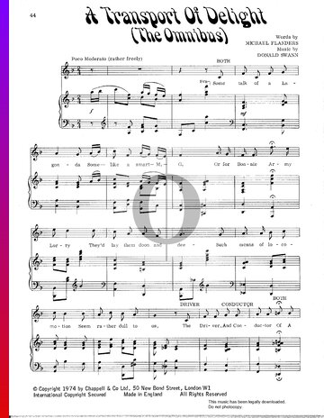 A Transport Of Delight (The Omnibus) Sheet Music