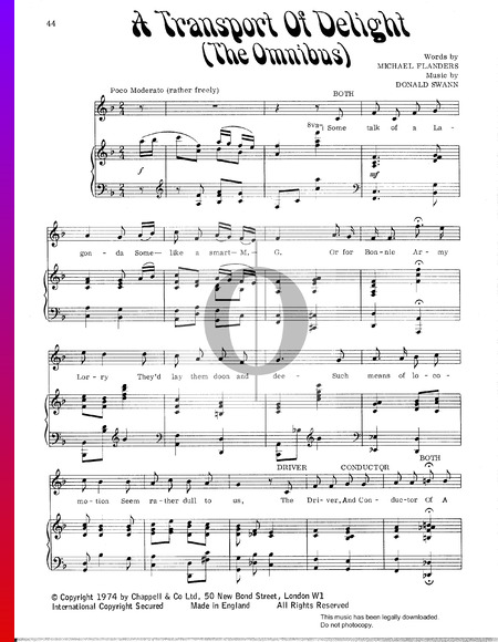 A Transport Of Delight (The Omnibus) Sheet Music