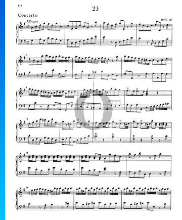 Konzert G-Dur, HWV 487: 1. Allegro Musik-Noten