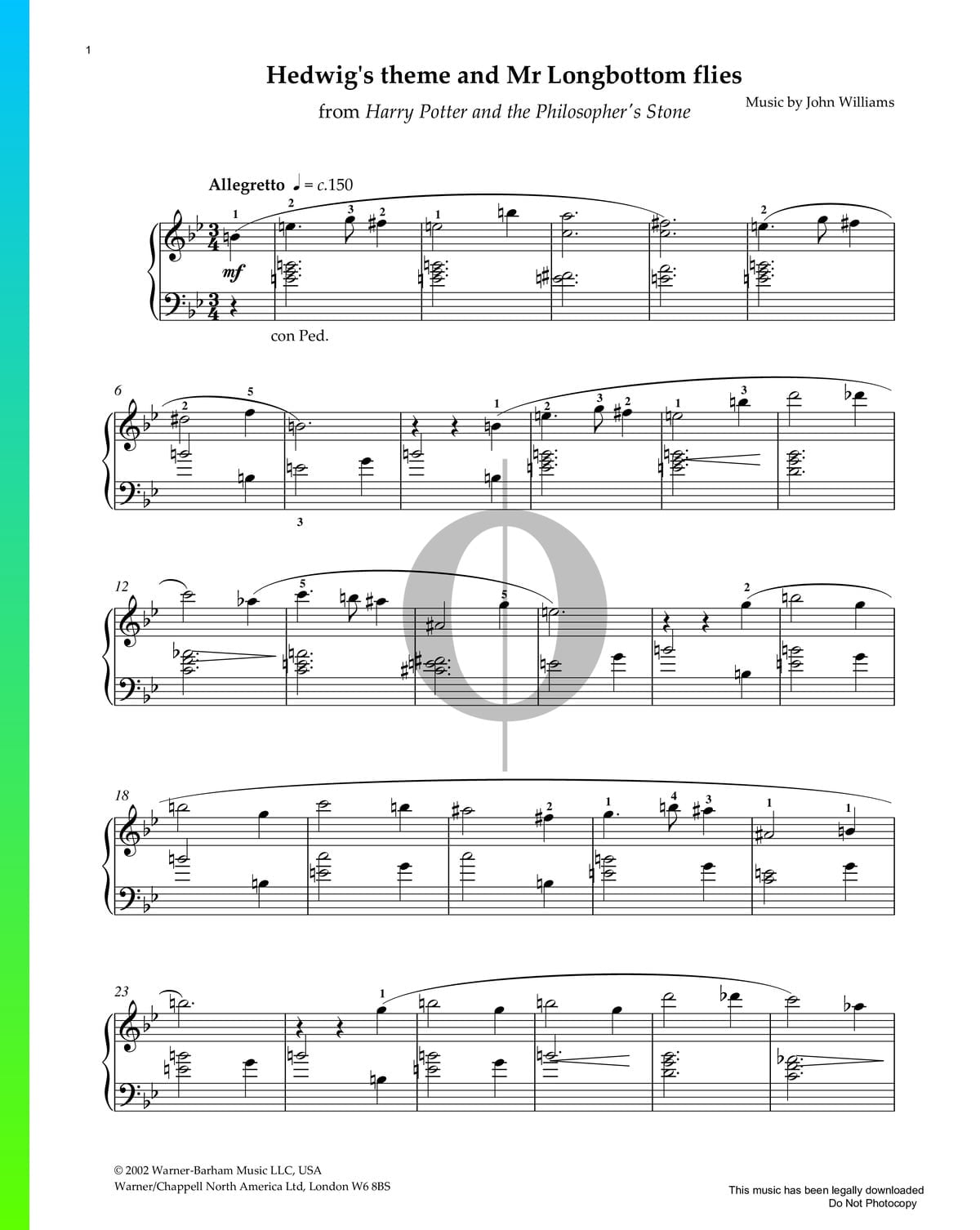 Hedwig S Theme Sheet Music Piano Solo Pdf Download Streaming Oktav