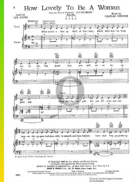 How Lovely To Be A Woman Sheet Music