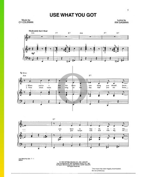 Use What You Got Sheet Music