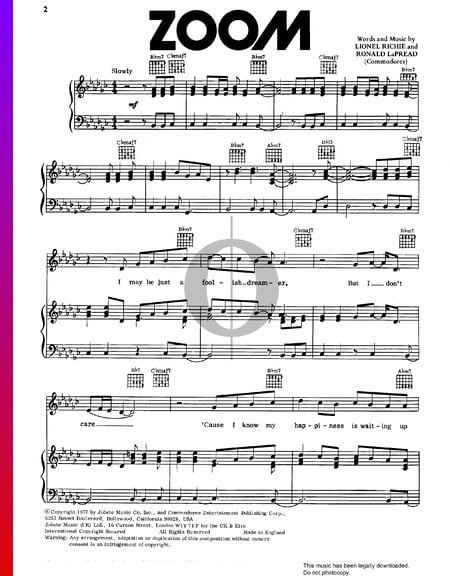Zoom Sheet Music
