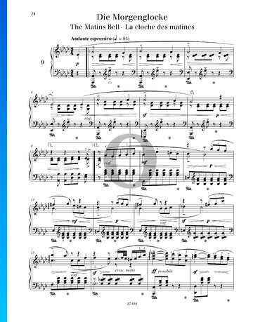 The Matins Bell, Op. 109 No. 9 Partitura