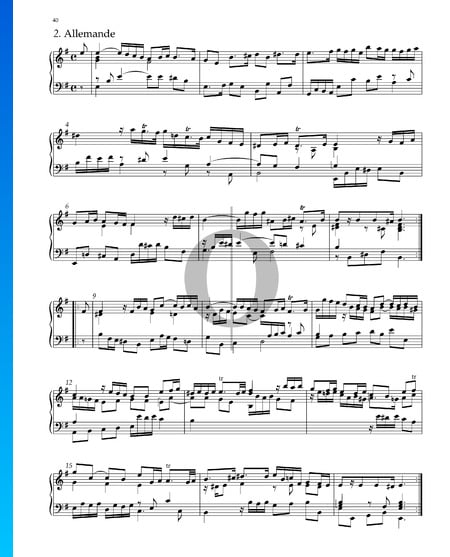 Suite No. 4 E Minor, HWV 429: 2. Allemande Sheet Music
