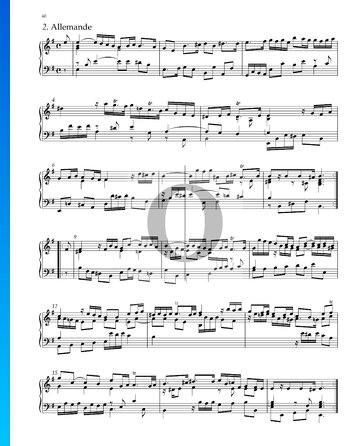 Suite Nr. 4 e-Moll, HWV 429: 2. Allemande Musik-Noten