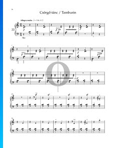 9 pequeñas Piezas para piano, Sz. 82: n.º 8 Tambourine