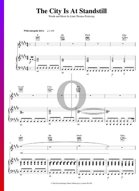 The City Is At A Standstill Sheet Music