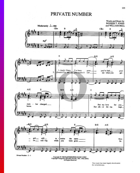 Private Number Partitura