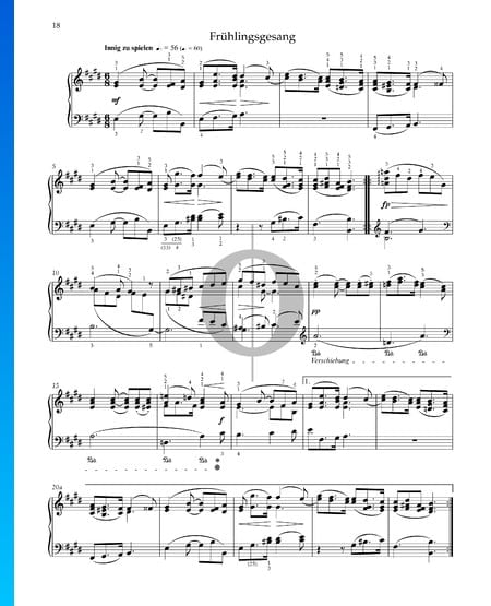 Frühlingsgesang, Op. 68 Nr. 15 Musik-Noten