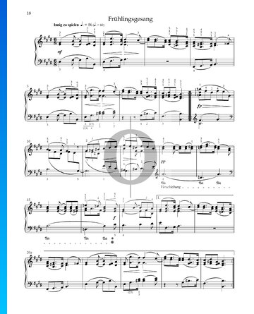Partition La Chanson De Printemps, Op. 68 No. 15