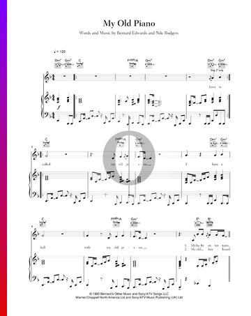 My Old Piano Partitura