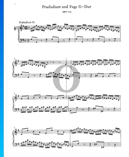 Prelude 15 G Major, BWV 860 Sheet Music