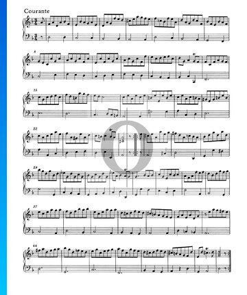 Suite d-Moll, HWV 448: 3. Courante Musik-Noten