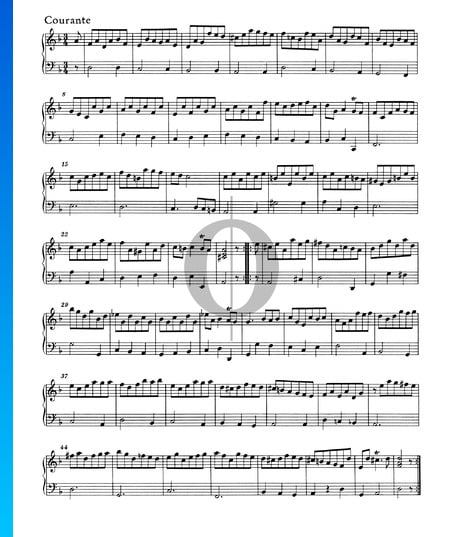 Suite d-Moll, HWV 448: 3. Courante Musik-Noten