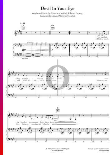 Devil In Your Eye Partitura