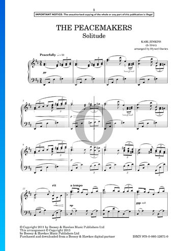Peacemakers: 9. Solitude Sheet Music
