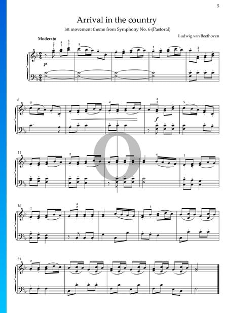 Symphony No. 6 in F Major, Op. 68 (Pastorale): 1. Allegro ma non troppo Sheet Music