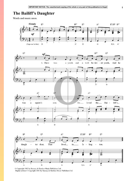 The Bailiff's Daughter Sheet Music