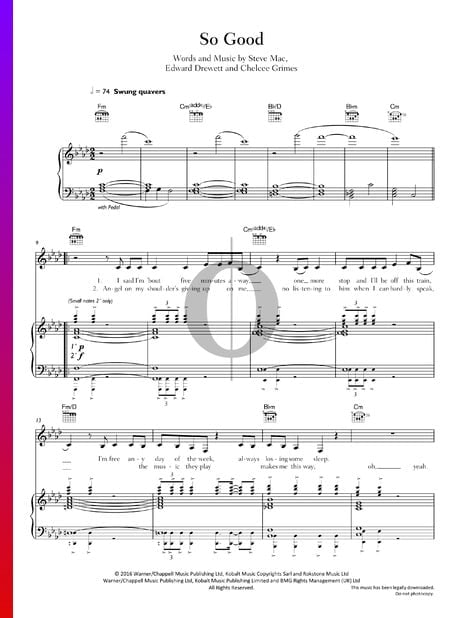 So Good Sheet Music