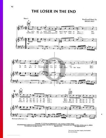 The Loser In The End Sheet Music