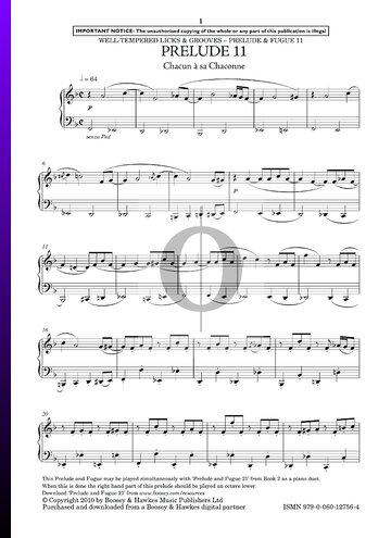Prelude and Fugue 11 in F Major Sheet Music