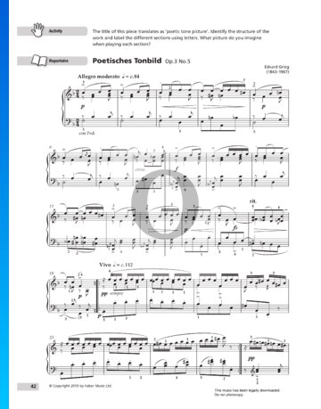 Allegro moderato (Poetische Tonbilder), Op. 3 Nr. 5 Musik-Noten