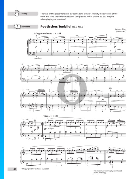 Allegro moderato (Poetische Tonbilder), Op. 3 Nr. 5