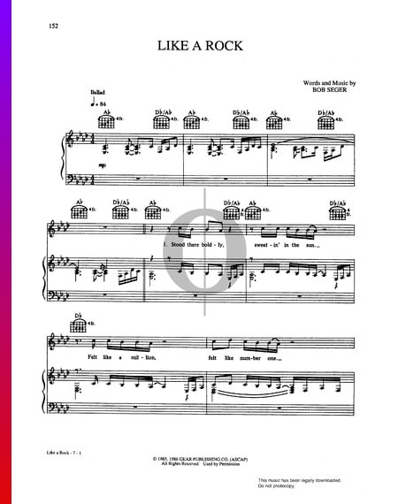 Like A Rock Musik-Noten