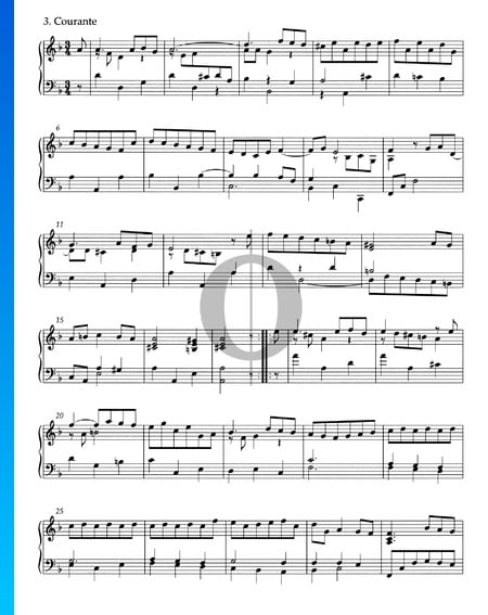 Suite D Minor, HWV 437: 3. Courante Sheet Music