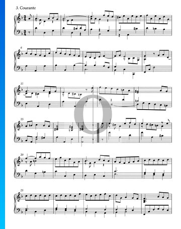 Suite d-Moll, HWV 437: 3. Courante Musik-Noten