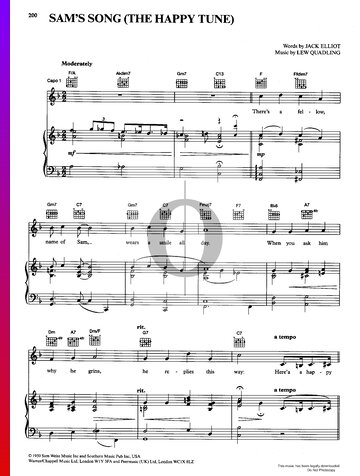 Sam's Song (The Happy Tune) Sheet Music