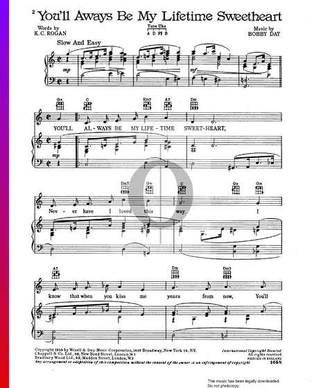 You'll Always Be My Lifetime Sweetheart Musik-Noten