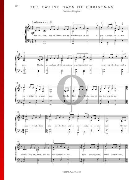 The Twelve Days Of Christmas Sheet Music