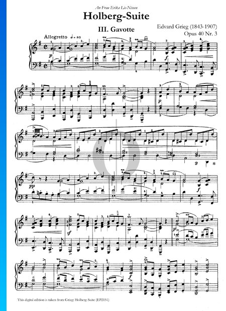 Holberg Suite, Op. 40: Gavotte