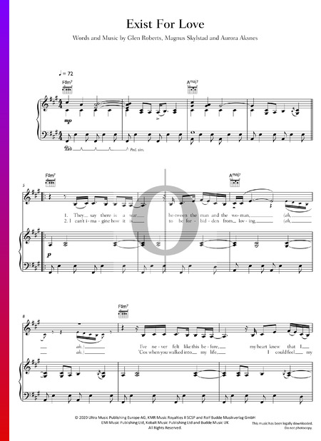Exist For Love Partitura