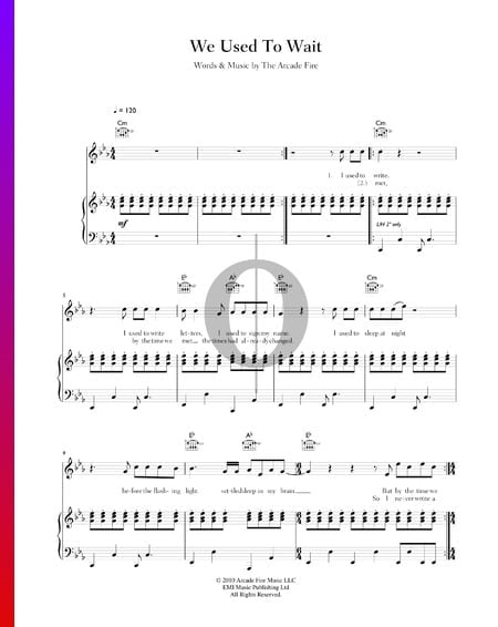 We Used To Wait Musik-Noten