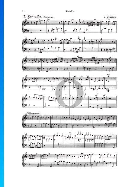 Fantasie, Douzaine II Nr.7: Lentement, TWV 33:19 Musik-Noten
