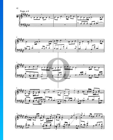 Fuga en re sostenido menor, BWV 877 Partitura