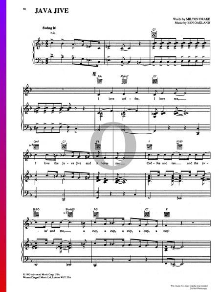 Java Jive Sheet Music